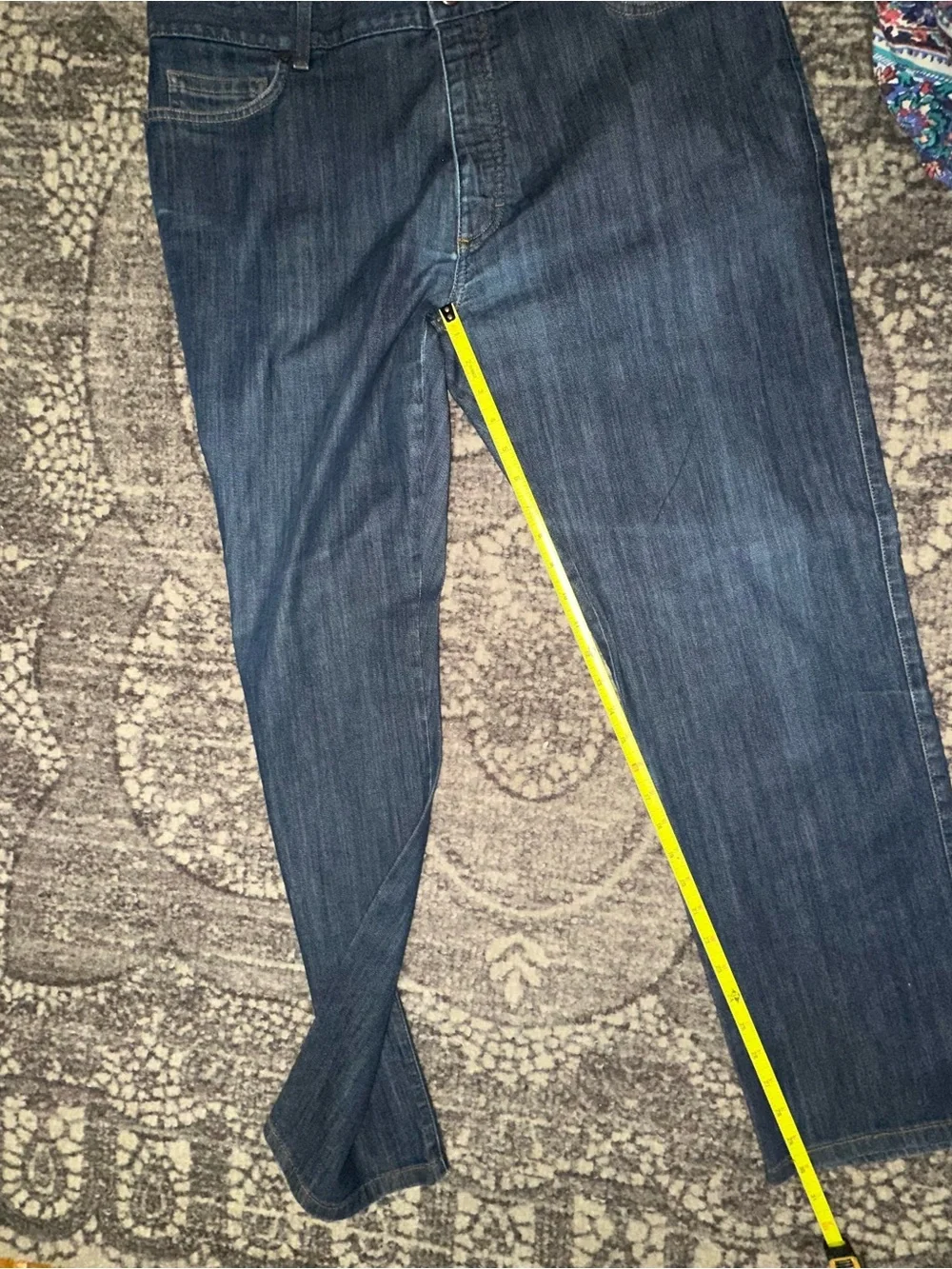 Ermenegildo Zegna Men’s Size 40 x 40 Dark Blue Wash Denim Straight Leg Jeans